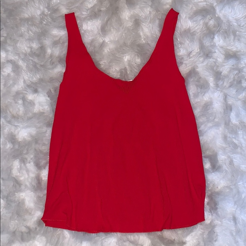 Red tank top